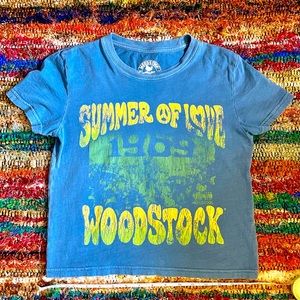 Woodstock Summer Of Love 1969 Vintage Hippie Festival Band Baby Tee